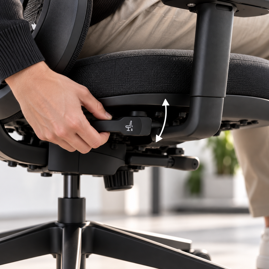 Kontorstol og ergonomi – riktig sittestilling.