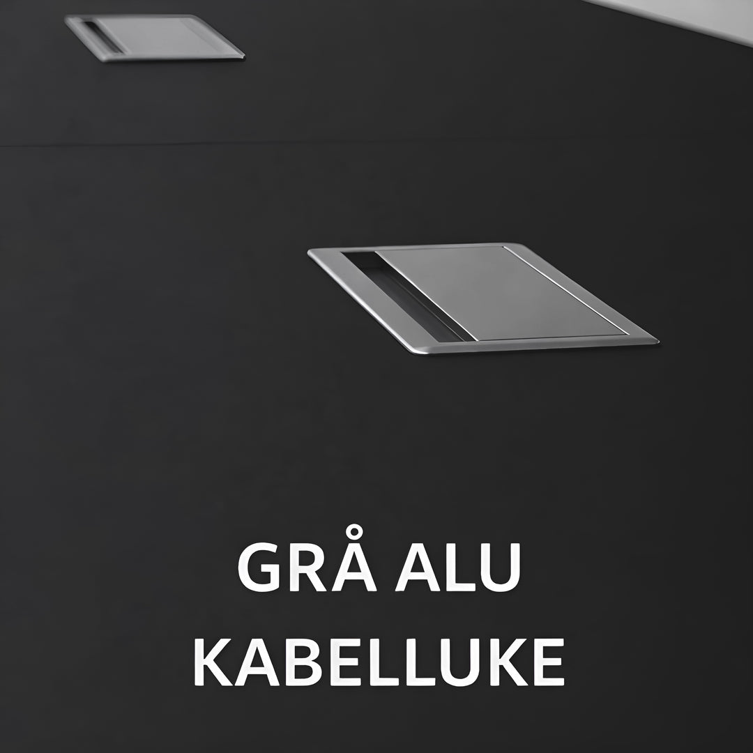 NYTT | SVART MATTE BÅTFORMET (VINKLET HJØRNEFORM) MØTEBORD/KONFERANSEBORD 240/360/420CM