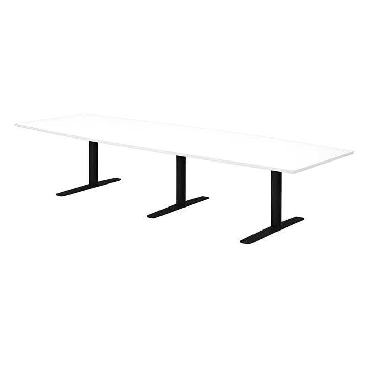 NYTT | HVIT BÅTFORMET (RETT KANT) MØTEBORD/KONFERANSEBORD 180/240/360/420CM
