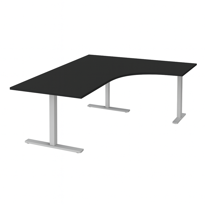 NYTT | ELEKTRISK HEV/SENK HJØRNE-SKRIVEBORD 3 BEIN SVART
