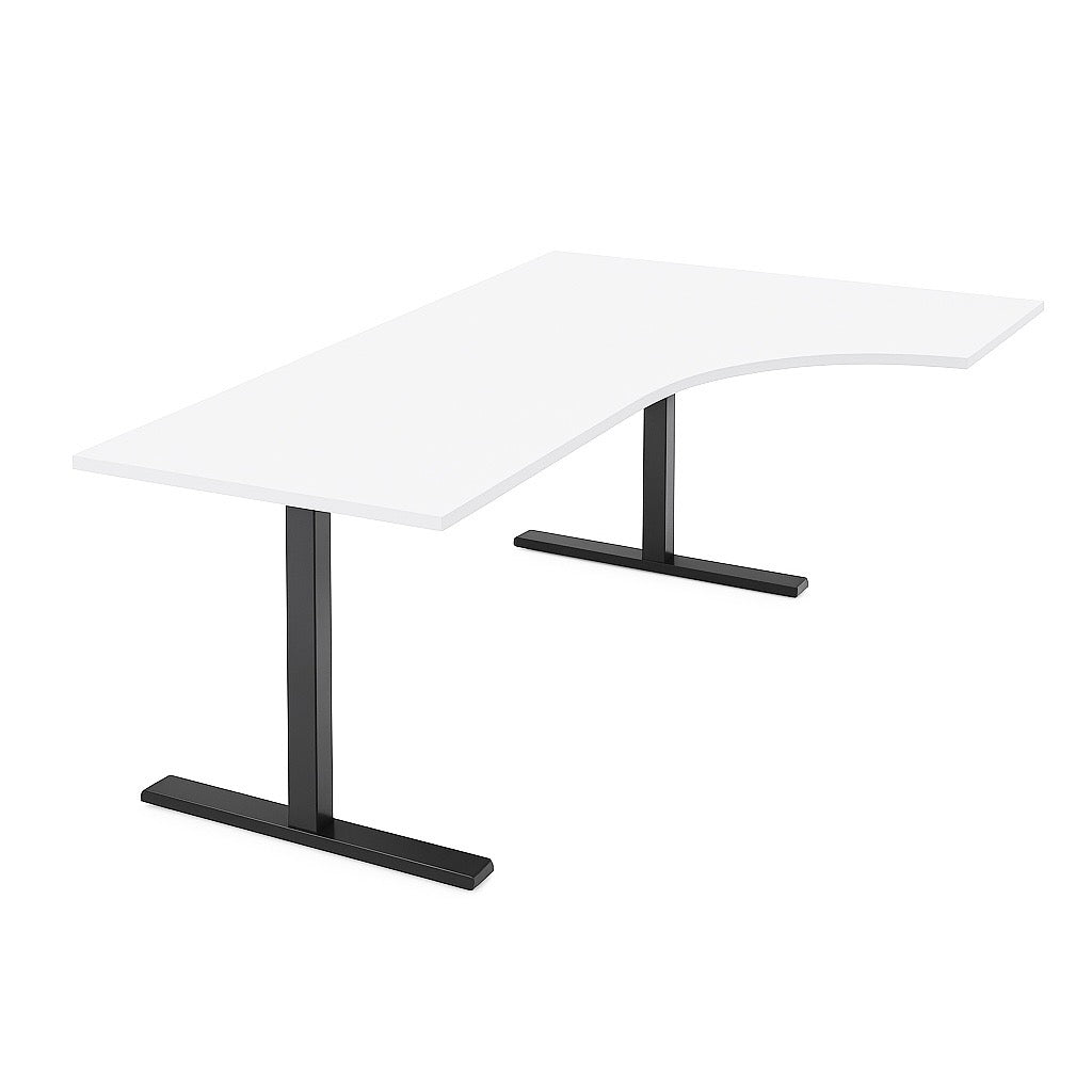 NYTT | ELEKTRISK HEV/SENK HJØRNE-SKRIVEBORD HVIT