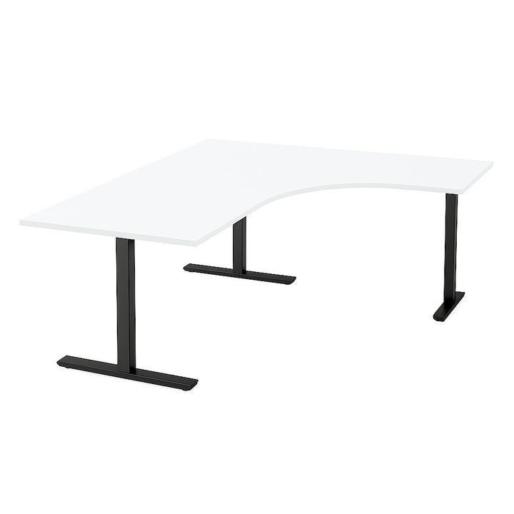 NYTT | ELEKTRISK HEV/SENK HJØRNE-SKRIVEBORD 3 BEIN HVIT