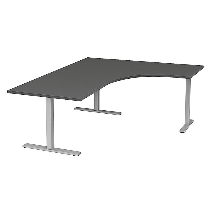 NYTT | ELEKTRISK HEV/SENK HJØRNE-SKRIVEBORD 3 BEIN MØRKEGRÅ
