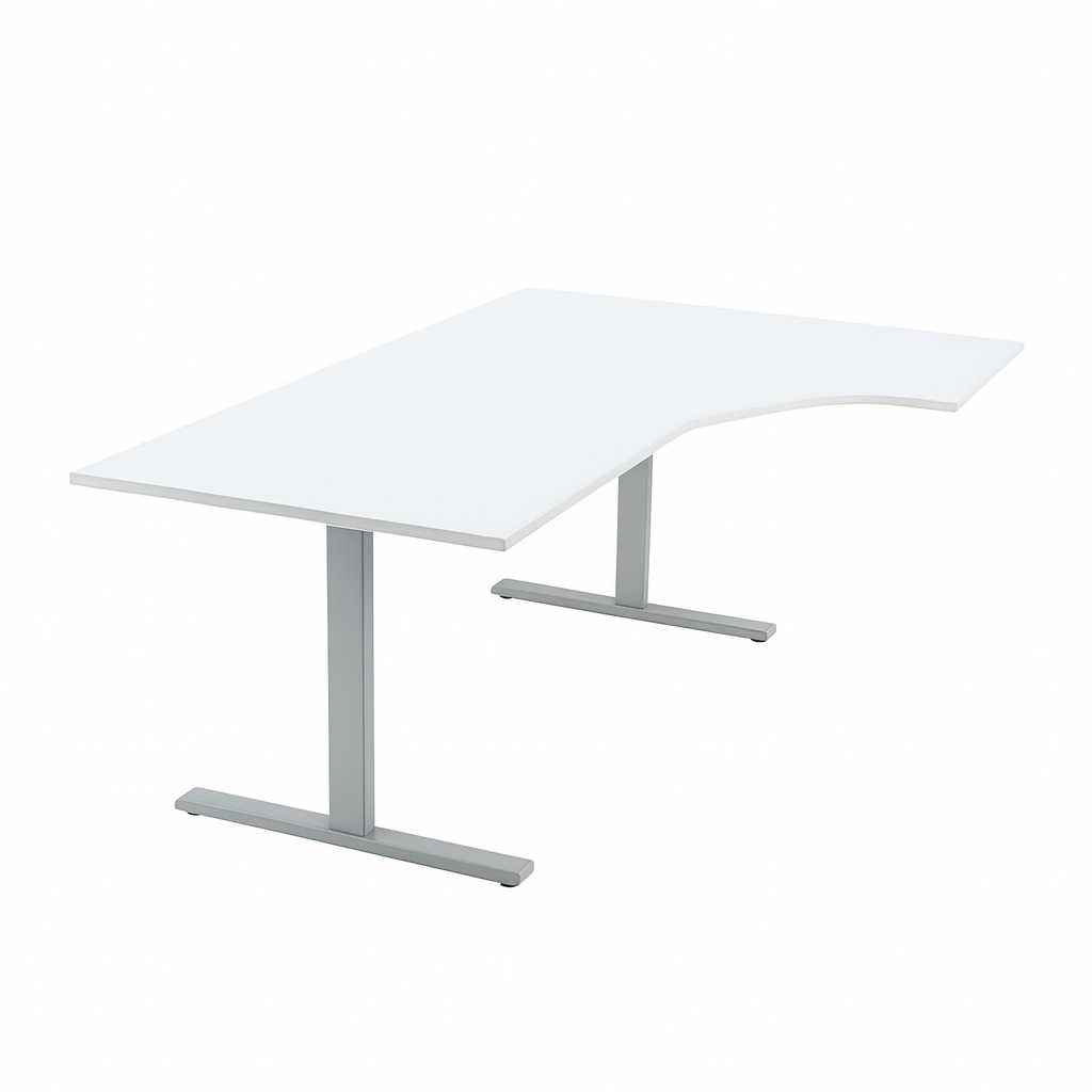 NYTT | ELEKTRISK HEV/SENK HJØRNE-SKRIVEBORD HVIT