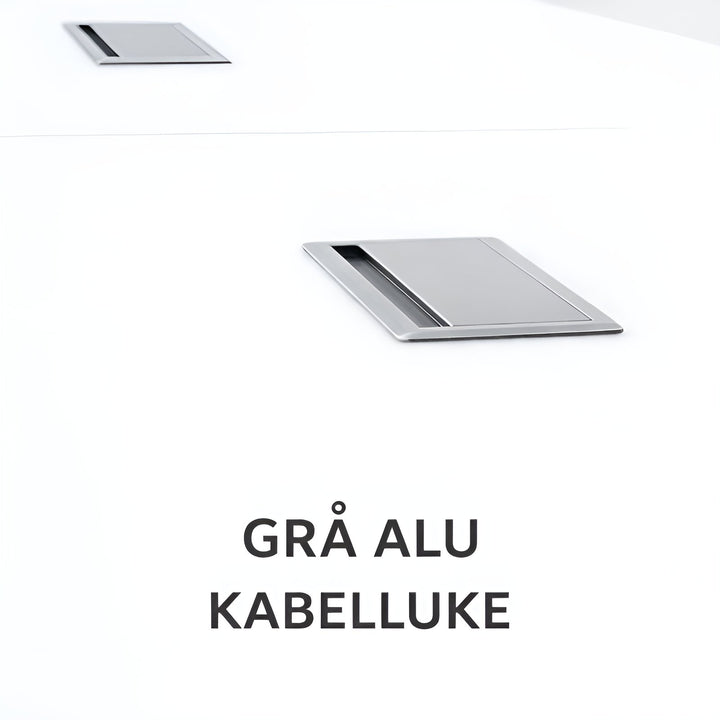 NYTT | HVIT REKTANGULÆRT MØTEBORD/KONFERANSEBORD 2 STØRRELSER