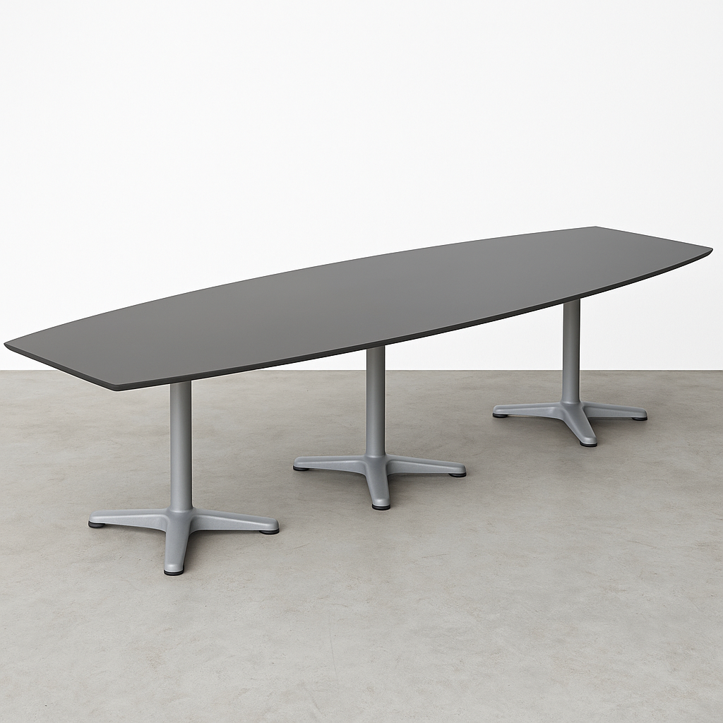 NYTT & BRUKT | MØRKEGRÅ FLORIDA MØTEBORD/KONFERANSEBORD 360CM