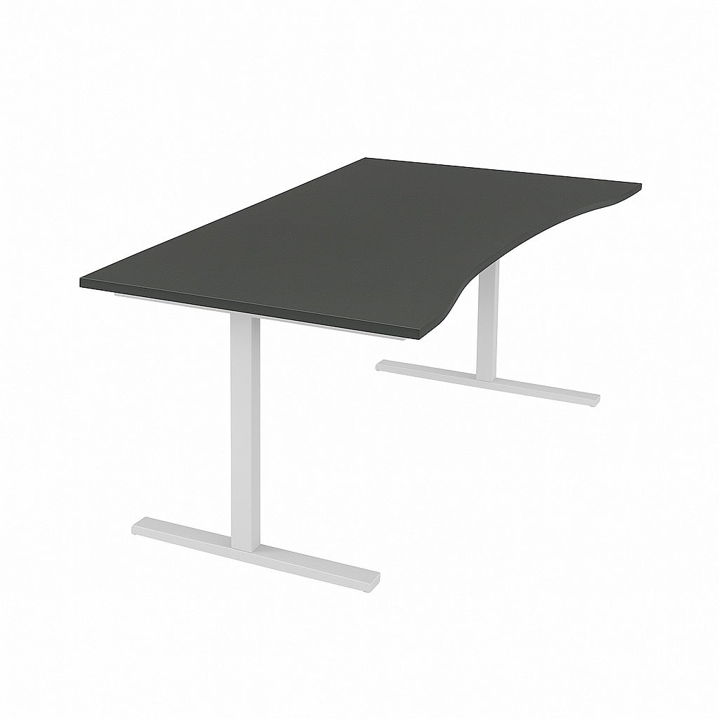 NYTT | ELEKTRISK HEV/SENK SKRIVEBORD MED MAGEBUE MØRKEGRÅ
