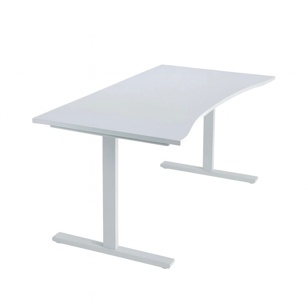 NYTT | ELEKTRISK HEV/SENK SKRIVEBORD MED MAGEBUE LYSGRÅ