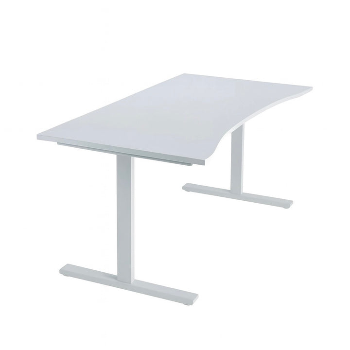 NYTT | ELEKTRISK HEV/SENK SKRIVEBORD MED MAGEBUE LYSGRÅ