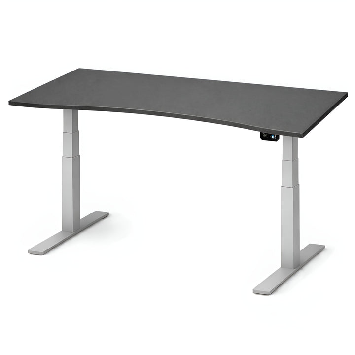 NYTT | ELEKTRISK HEV/SENK SKRIVEBORD MED MAGEBUE MØRKEGRÅ