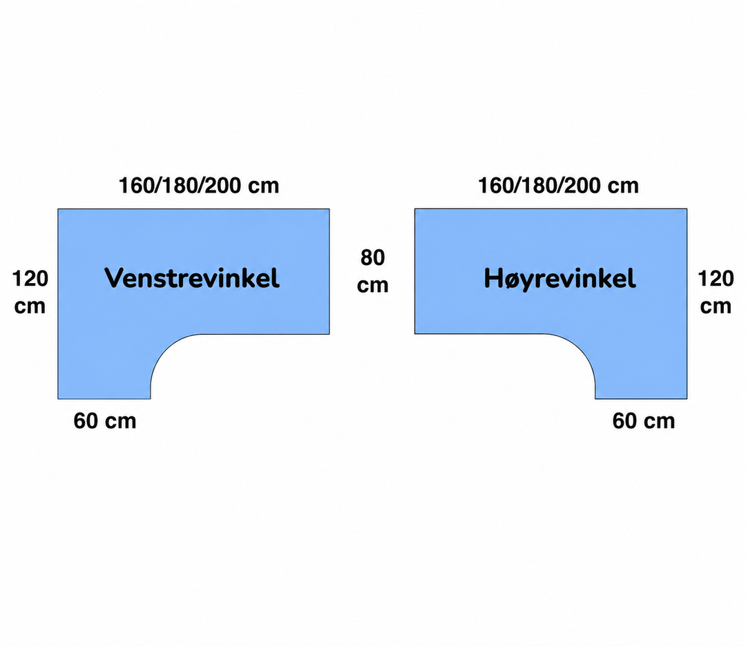 NYTT | ELEKTRISK HEV/SENK HJØRNE-SKRIVEBORD LYSGRÅ