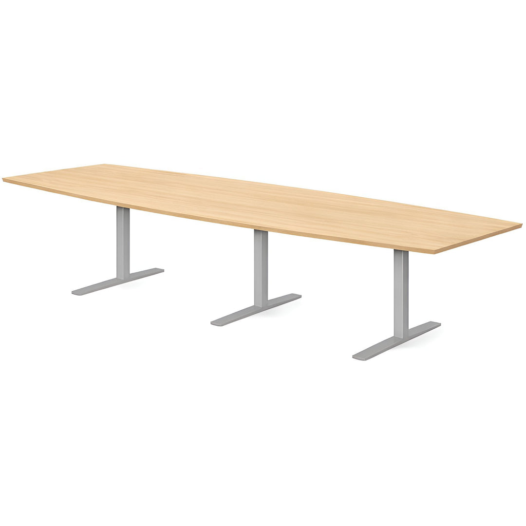 NYTT | LYS EIK BÅTFORMET (RETT KANT) MØTEBORD/KONFERANSEBORD 180/240/360/420CM