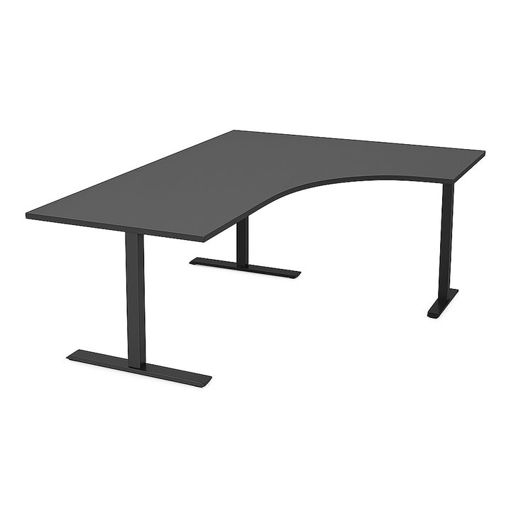 NYTT | ELEKTRISK HEV/SENK HJØRNE-SKRIVEBORD 3 BEIN MØRKEGRÅ