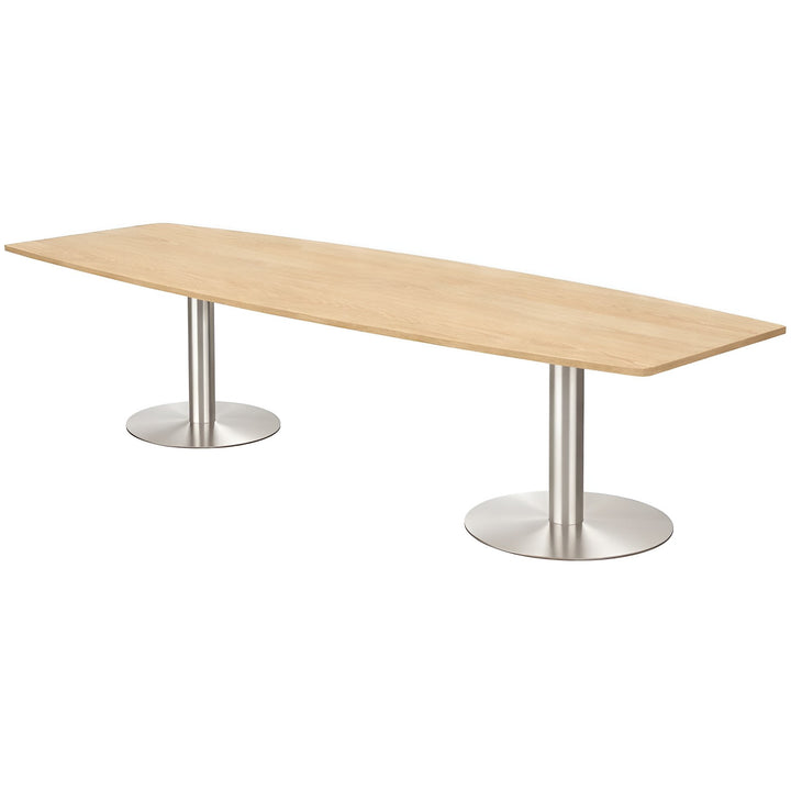 NYTT | LYS EIK BÅTFORMET (RETT KANT) MØTEBORD/KONFERANSEBORD 240/360/420CM