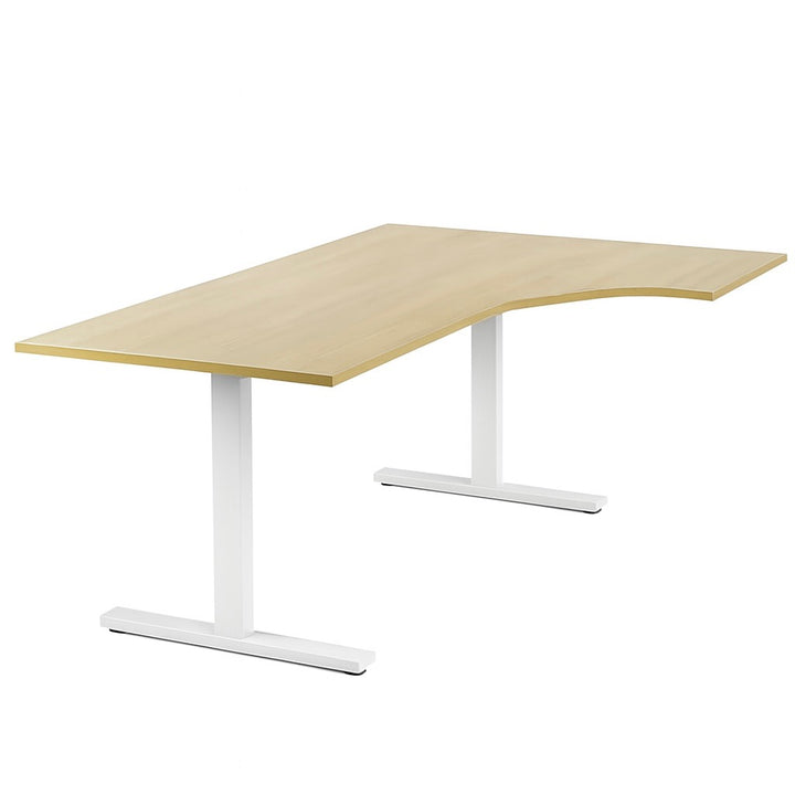 NYTT | ELEKTRISK HEV/SENK HJØRNE-SKRIVEBORD LYS EIK