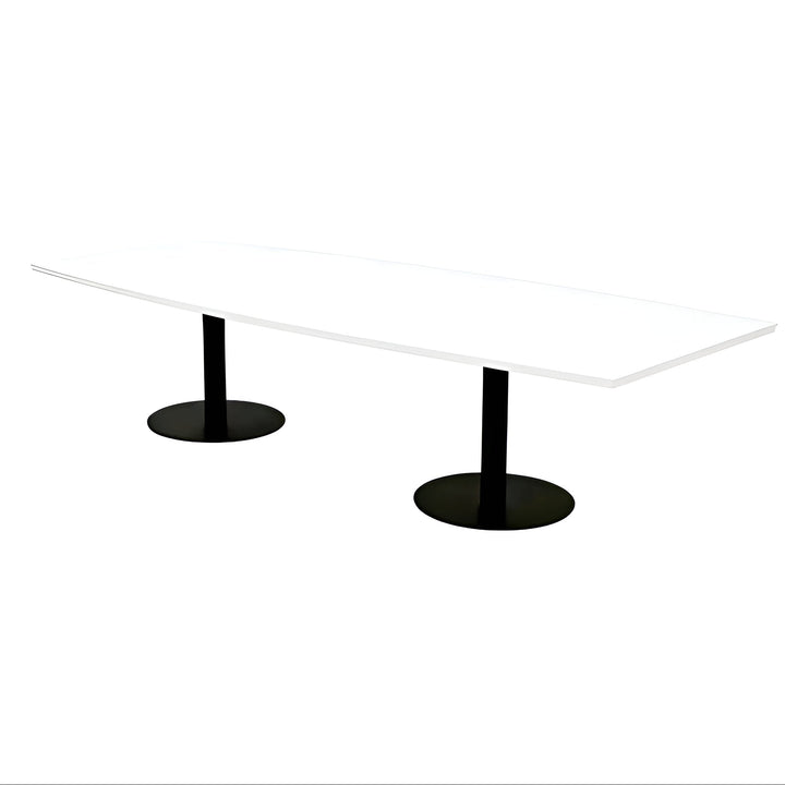NYTT | HVIT BÅTFORMET (RETT KANT) MØTEBORD/KONFERANSEBORD 240/360/420CM