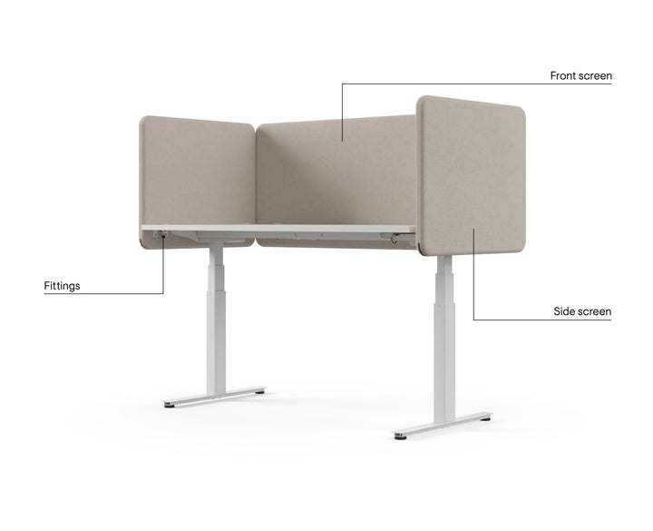 NY | BUET BORDSKILLEVEGG B 160 M/U SIDEVEGG - SVART/MØRKEGRÅ/LYSEGRÅ