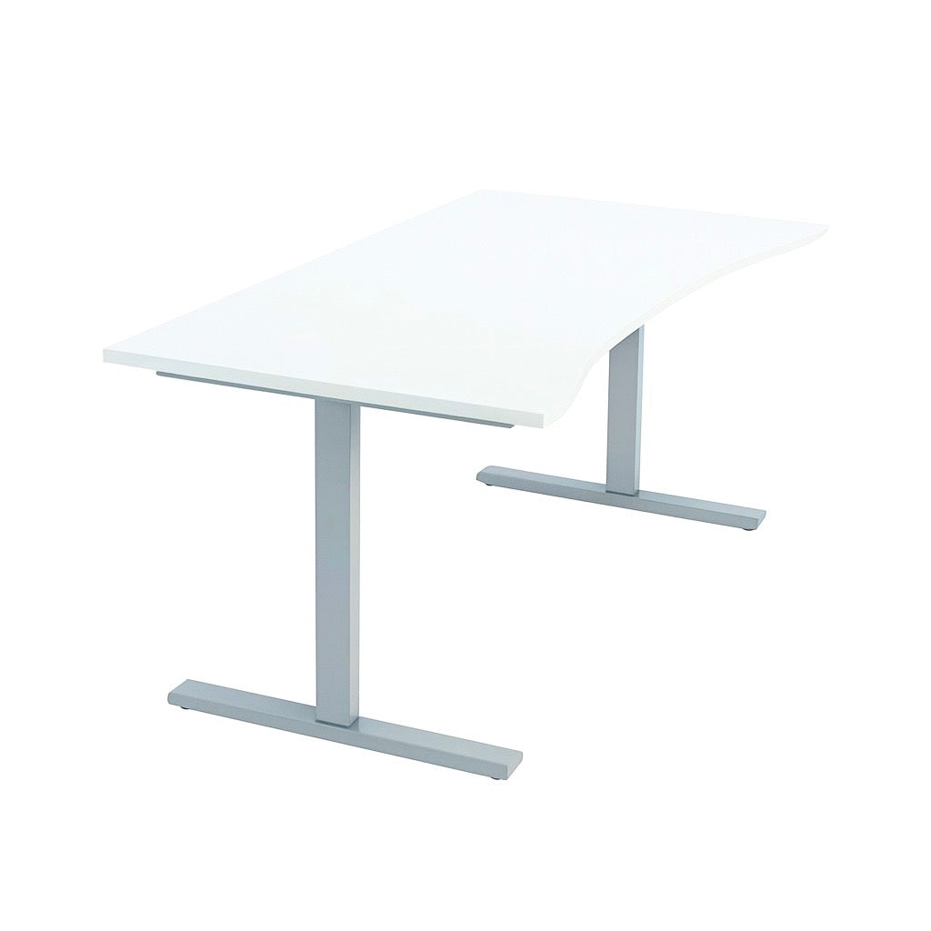 NYTT | ELEKTRISK HEV/SENK SKRIVEBORD MED MAGEBUE HVIT
