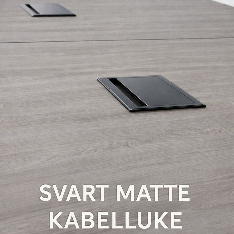 NYTT | GRÅ EIK BÅTFORMET MØTEBORD/KONFERANSEBORD 300CM