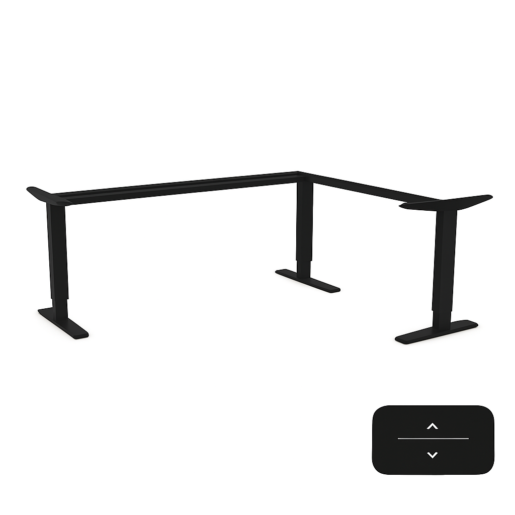 NYTT | IDT ELEKTRISK HEV/SENK UNDERSTELL 3 BEIN SVART