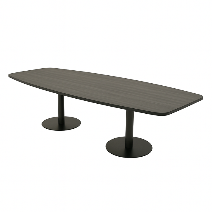 NYTT | MØRK EIK BÅTFORMET MØTEBORD/KONFERANSEBORD 300CM