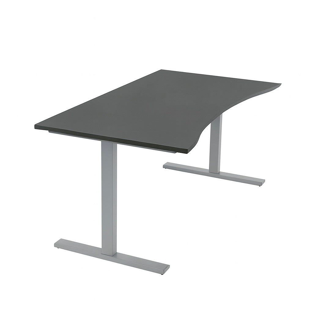 NYTT | ELEKTRISK HEV/SENK SKRIVEBORD MED MAGEBUE MØRKEGRÅ
