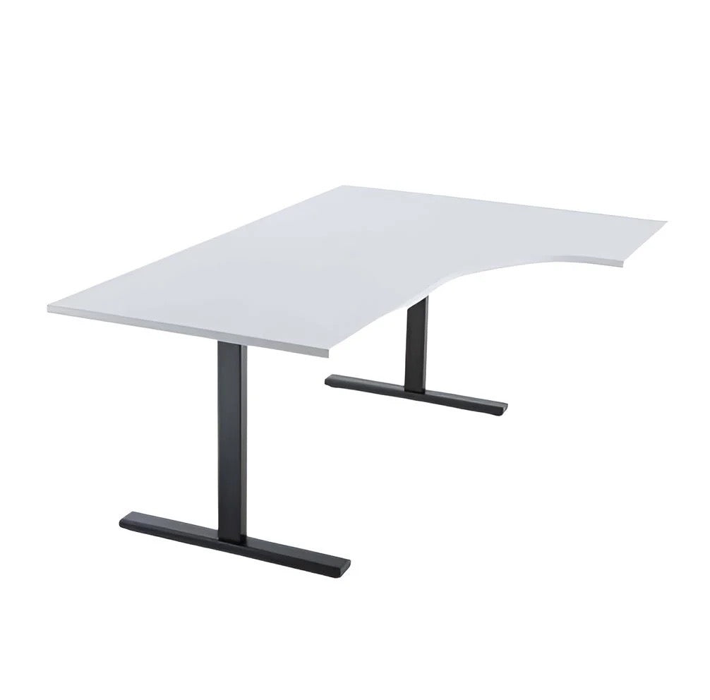 NYTT | ELEKTRISK HEV/SENK HJØRNE-SKRIVEBORD LYSGRÅ