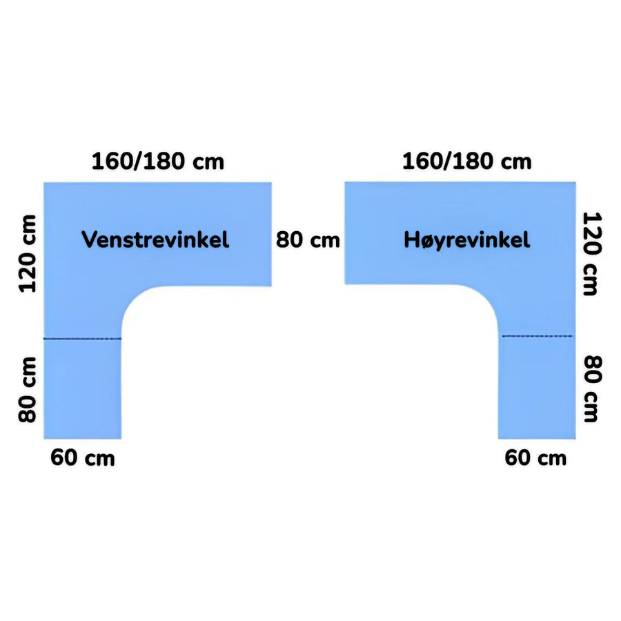 NYTT & BRUKT | EFG MANUELT HJØRNE-SKRIVEBORD 3 BEINS LYS EIK