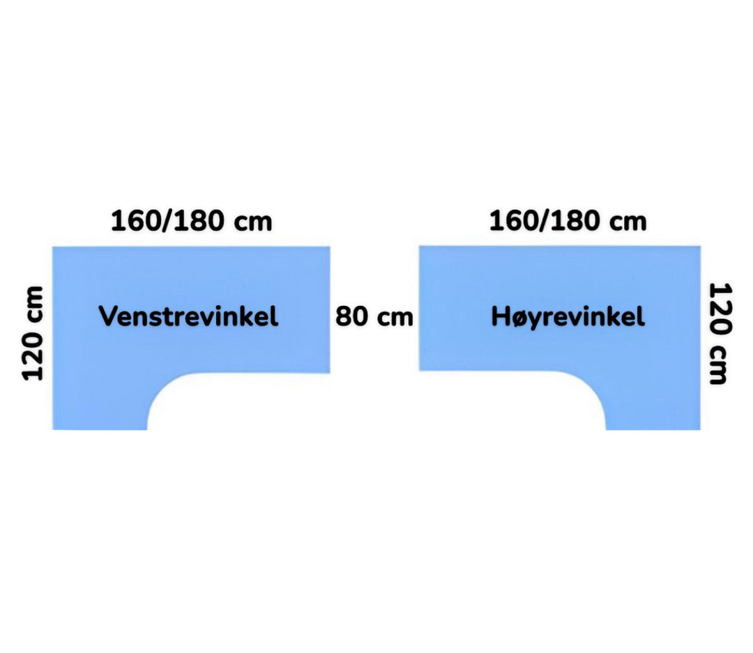 NYTT | ELEKTRISK HEV/SENK HJØRNE-SKRIVEBORD SVART