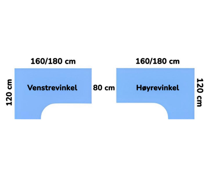 NYTT | ELEKTRISK HEV/SENK HJØRNE-SKRIVEBORD SVART