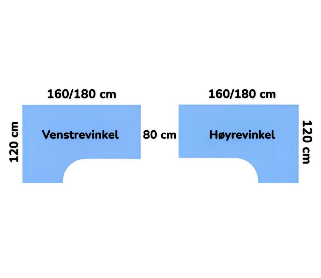 NY | LYS EIK HJØRNE BORDPLATE/PLATETOPP