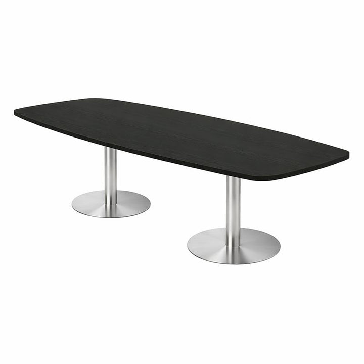 NYTT | SVART EIK BÅTFORMET MØTEBORD/KONFERANSEBORD 3 STØRRELSER