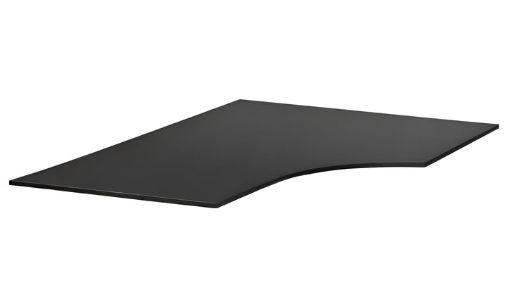 NY | SVART MATTE HJØRNE BORDPLATE/PLATETOPP