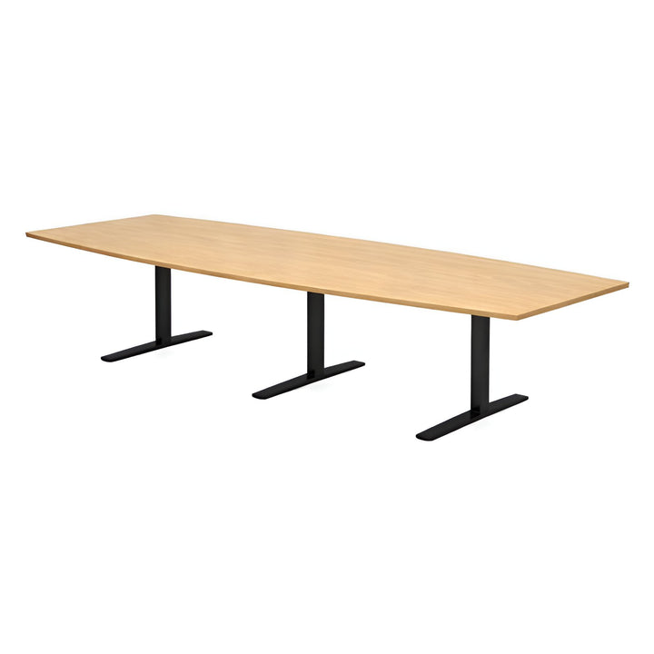 NYTT | LYS EIK BÅTFORMET MØTEBORD/KONFERANSEBORD 2 STØRRELSER