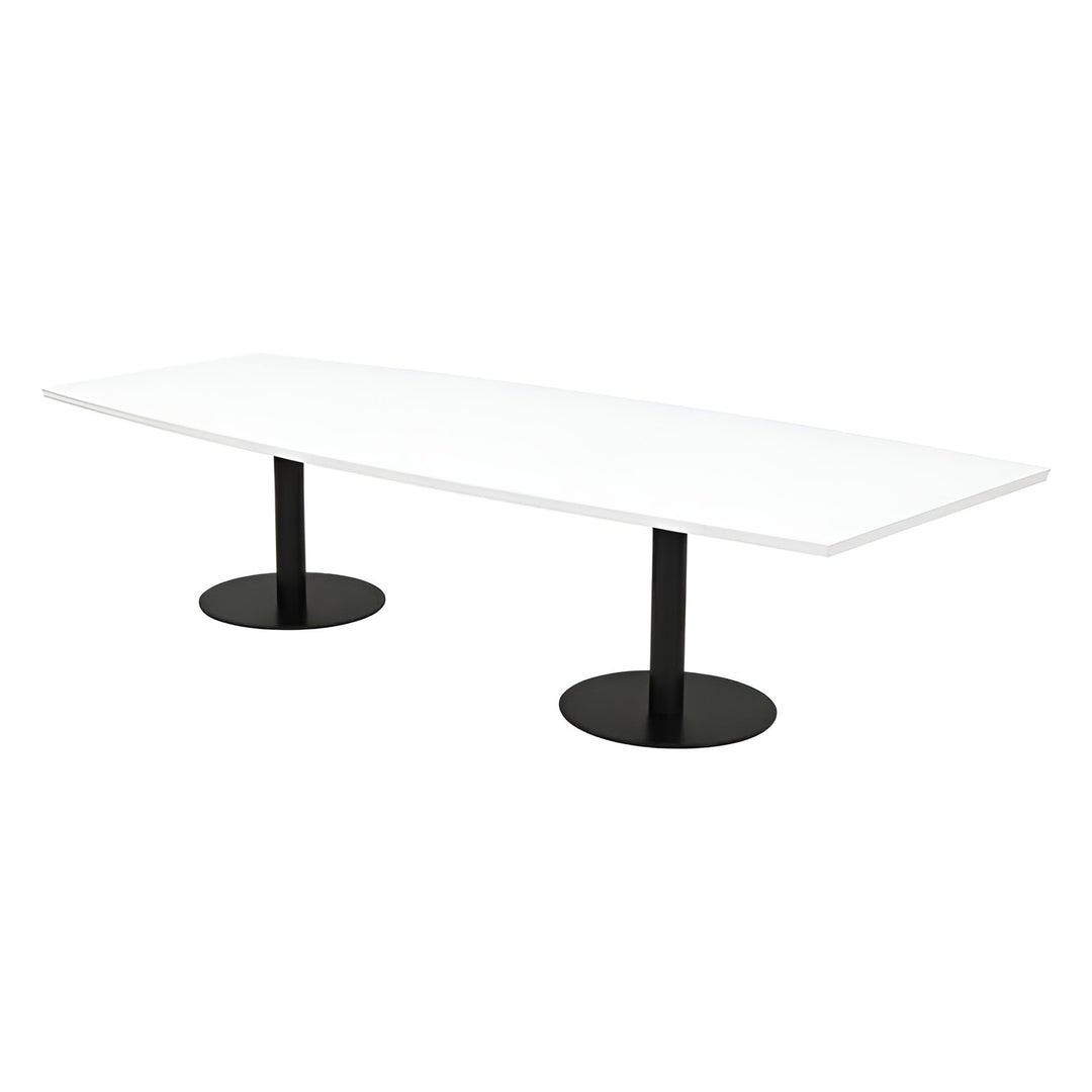 NYTT | HVIT BÅTFORMET MØTEBORD/KONFERANSEBORD 2 STØRRELSER