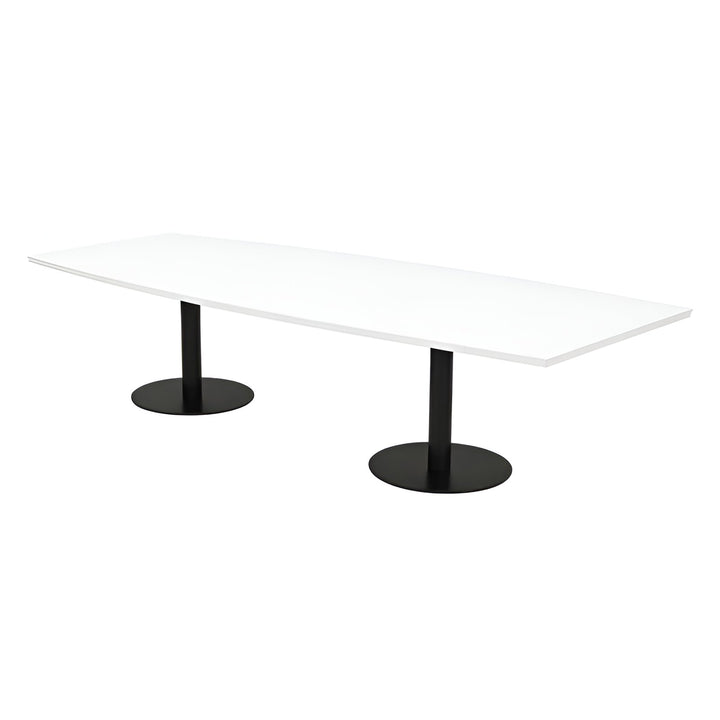 NYTT | HVIT BÅTFORMET MØTEBORD/KONFERANSEBORD 2 STØRRELSER