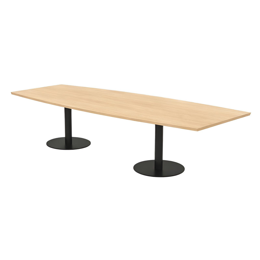 NYTT | LYS EIK BÅTFORMET MØTEBORD/KONFERANSEBORD 2 STØRRELSER