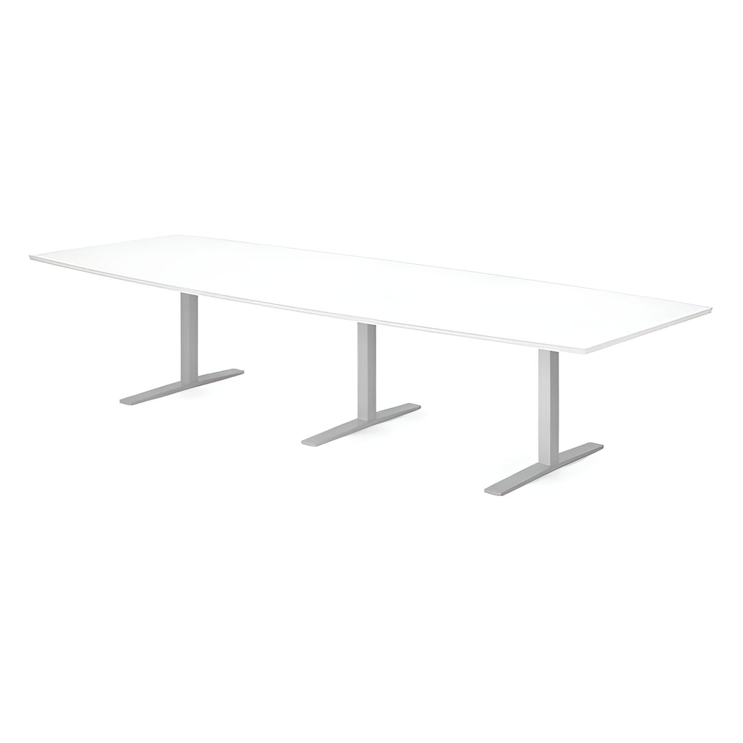 NYTT | HVIT BÅTFORMET MØTEBORD/KONFERANSEBORD 2 STØRRELSER