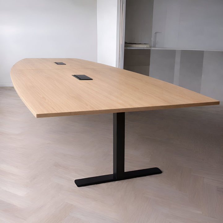 NYTT | LYS EIK BÅTFORMET MØTEBORD/KONFERANSEBORD 2 STØRRELSER