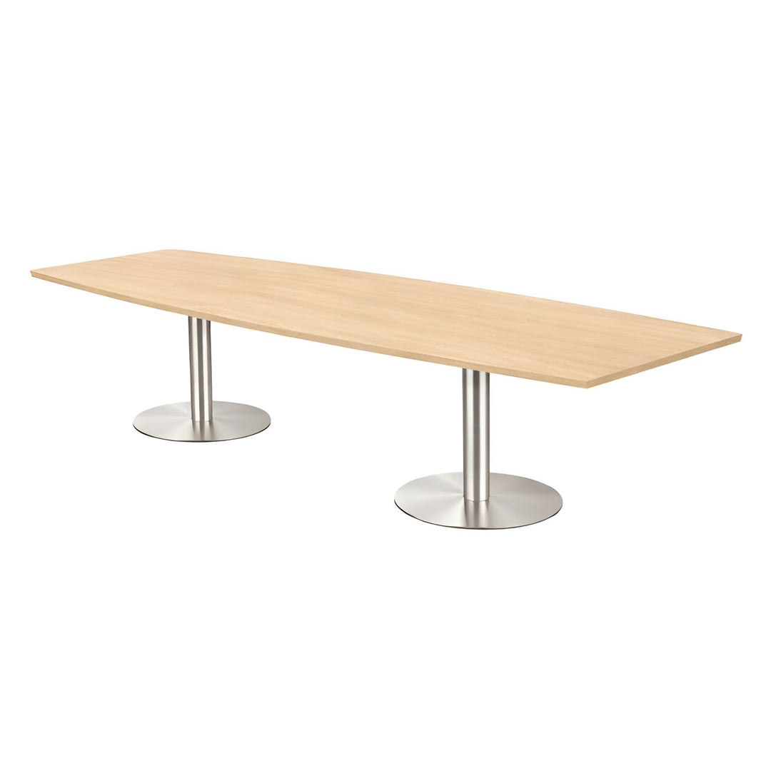 NYTT | LYS EIK BÅTFORMET MØTEBORD/KONFERANSEBORD 2 STØRRELSER